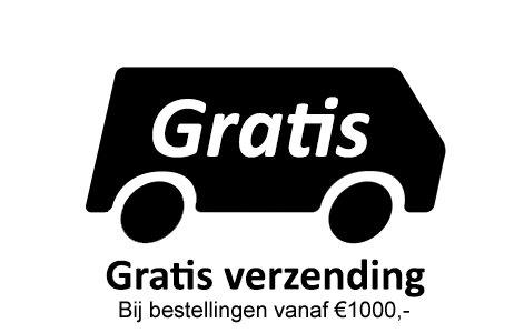 Gratis verzending bij bestellingen vanaf €1000,-